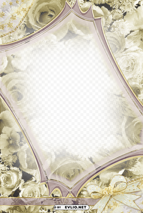  gold roses frame Transparent background PNG photos