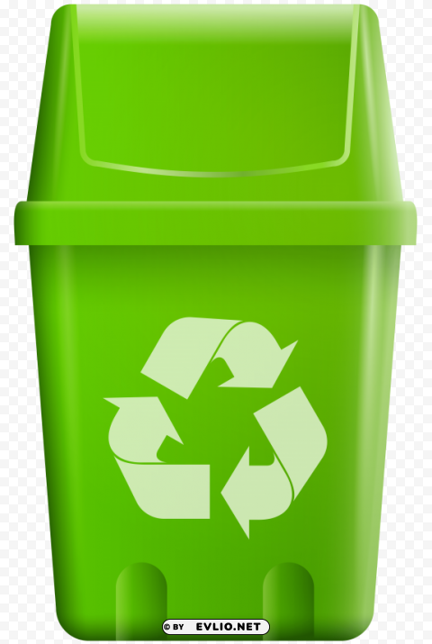trash bin with recycle symbol PNG Graphic with Transparency Isolation