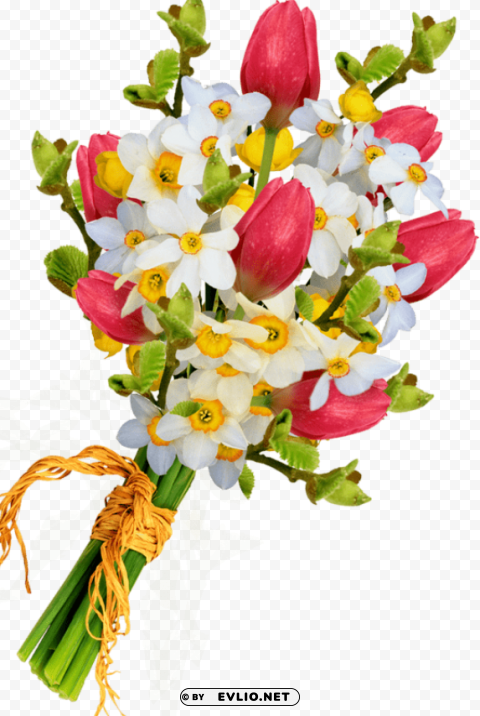 PNG image of bouquet of flowers PNG for personal use with a clear background - Image ID 0b700b8d
