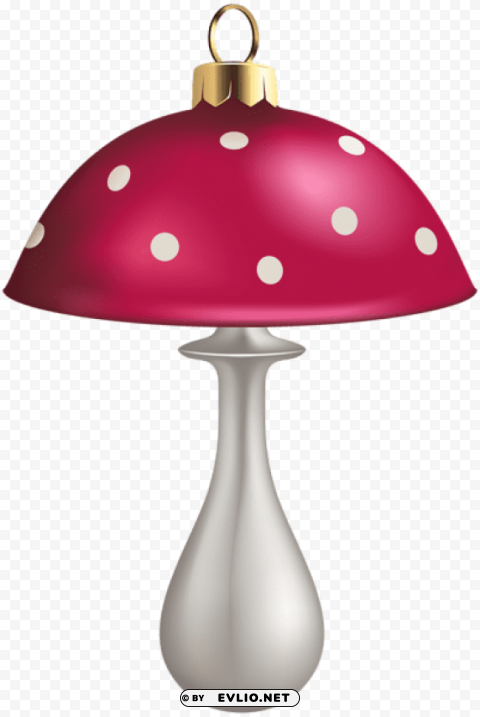 christmas mushroom ornament Clean Background Isolated PNG Graphic Detail
