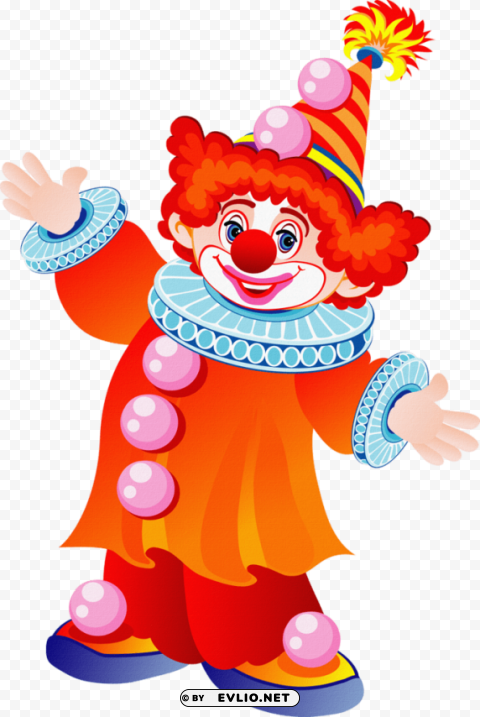 clown's Clear Background Isolated PNG Object clipart png photo - 4b7dc149