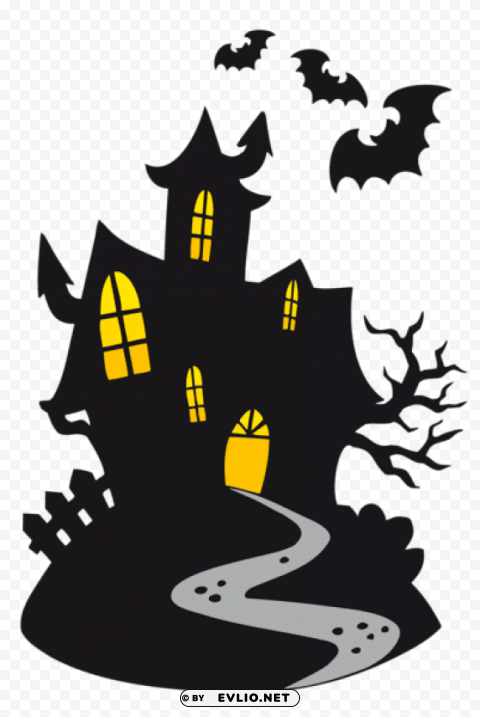 haunted castle PNG Isolated Object on Clear Background
