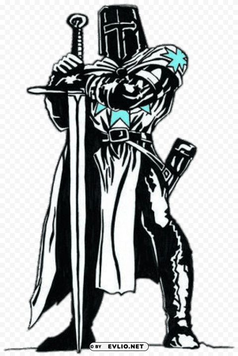 black and white knight High-resolution transparent PNG images set