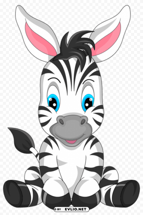 cute zebra cartoon Transparent PNG images for graphic design