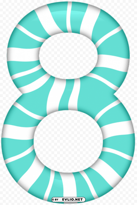 number eight candy style PNG transparent pictures for projects