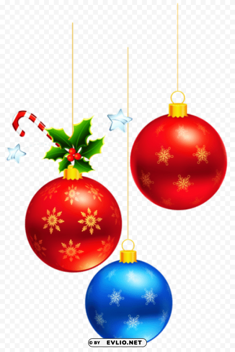 transparent deco christmas ornaments PNG for business use