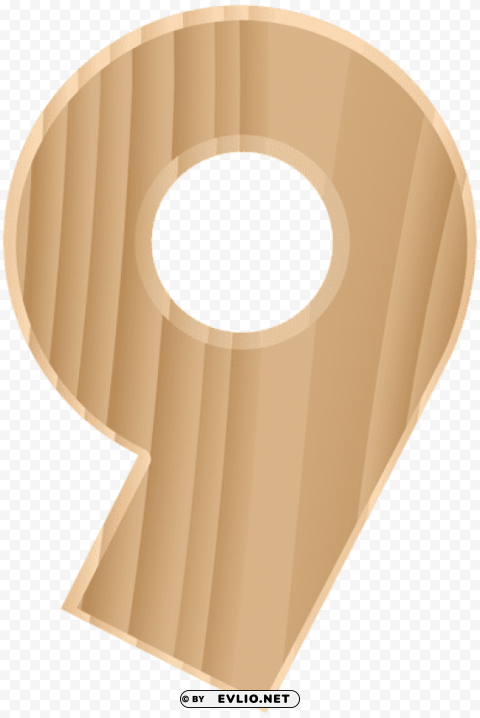 wooden number nine Transparent Background Isolation in PNG Format