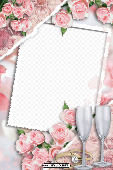 beautiful wedding photo frame Transparent PNG graphics complete archive