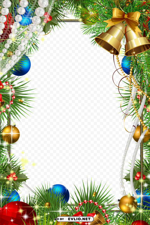 christmas frame one - christmas photo frame PNG Isolated Object with Clarity