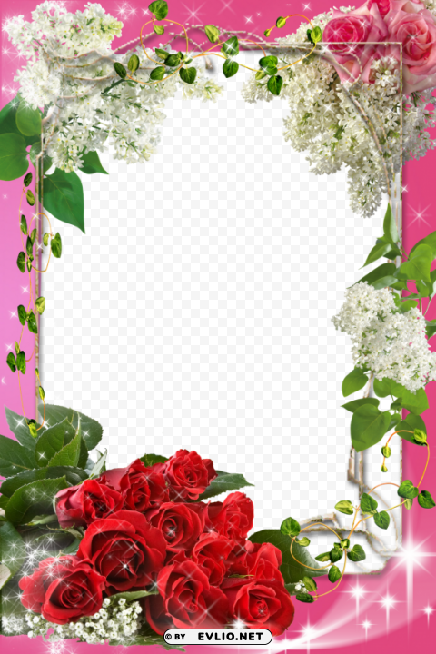 Flower Frame Photoshop PNG Images With Clear Cutout