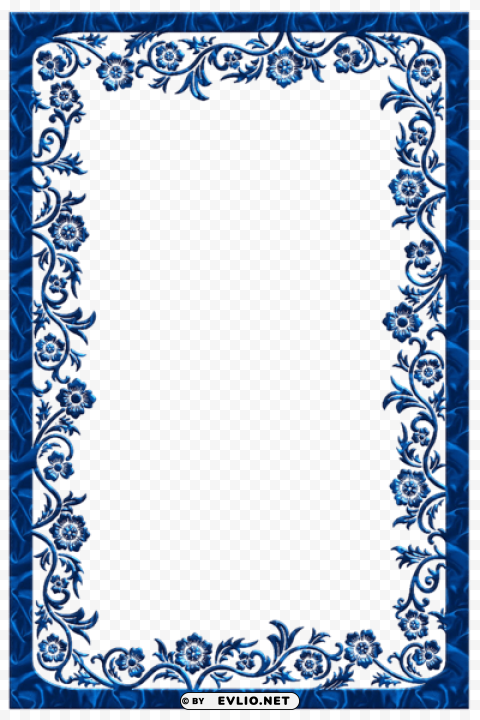 Large Blue Transparent Frame Clear Background PNGs