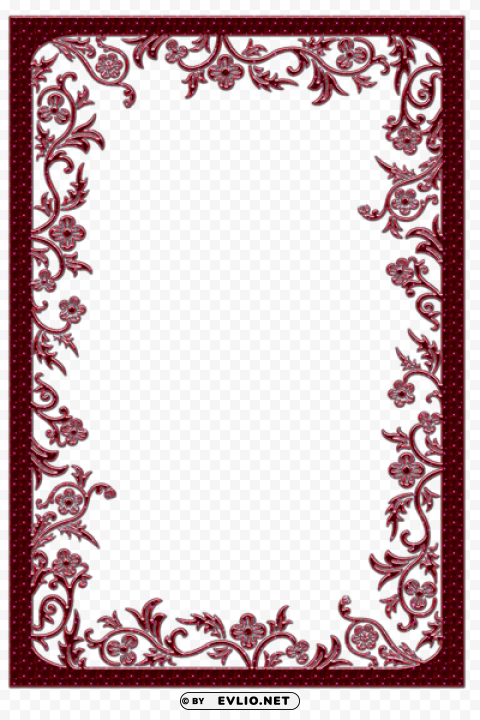 large red transparent frame Clear Background PNG Isolated Subject