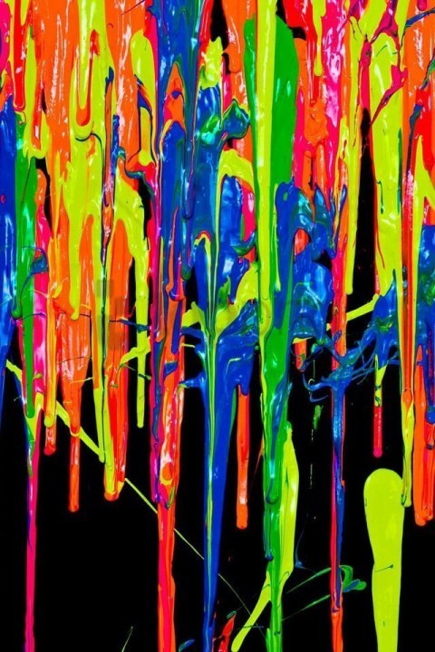 Neon Color Splash On White PNG Images With No Attribution