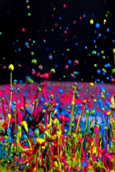 neon color splash paint PNG images for printing