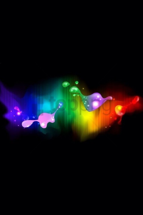 neon color splash wallpaper PNG Isolated Subject on Transparent Background