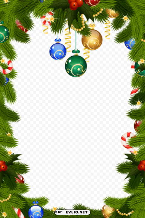 transparent christmas frame border PNG images with alpha channel diverse selection