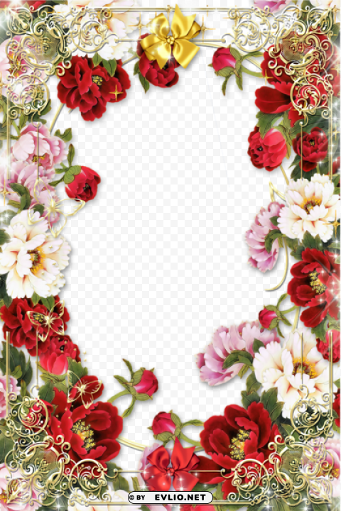  Gold Frame With Flowers High-resolution Transparent PNG Images Variety