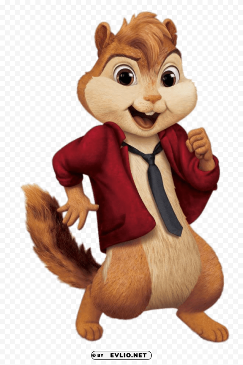 alvin and the chipmunks alvin wearing black tie Clear Background Isolated PNG Object