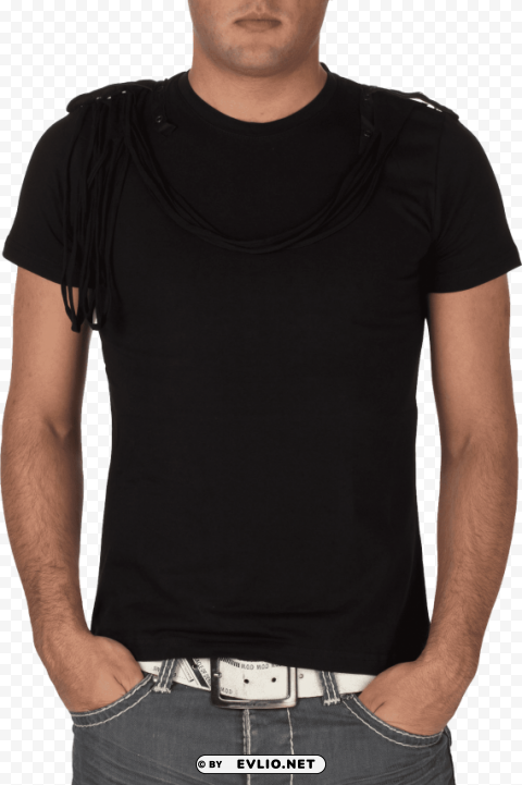 black men's polo shirt PNG transparent design bundle