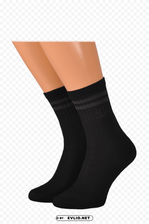 black socks Isolated Object in Transparent PNG Format