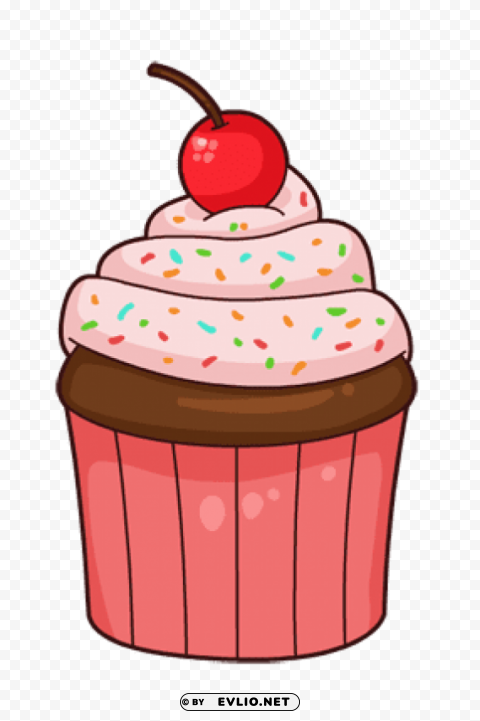 cartoon cupcake pink Transparent PNG pictures archive