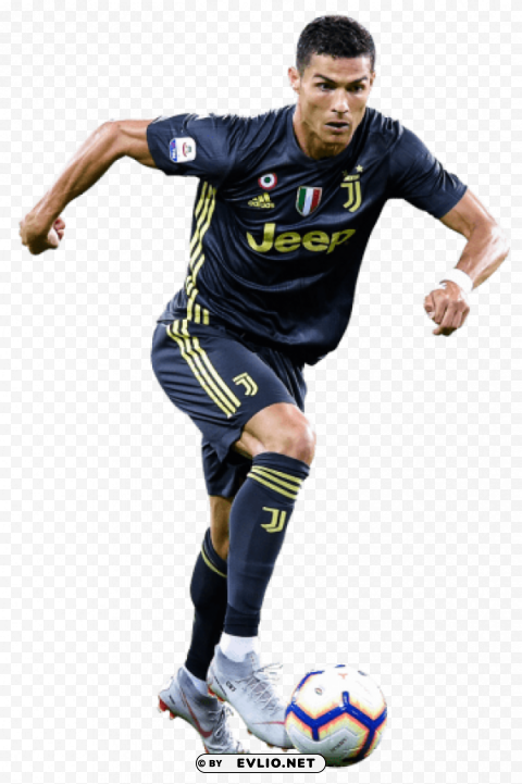 Cristiano Ronaldo Isolated Artwork On Clear Transparent PNG