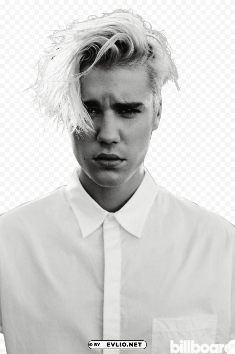 justin bieber black and white Isolated Element in HighQuality PNG
