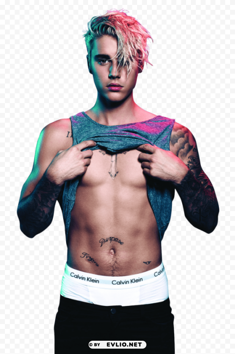 justin bieber blue red light Isolated PNG Image with Transparent Background