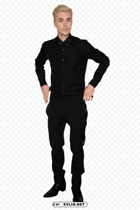 justin bieber in black PNG images with clear alpha channel