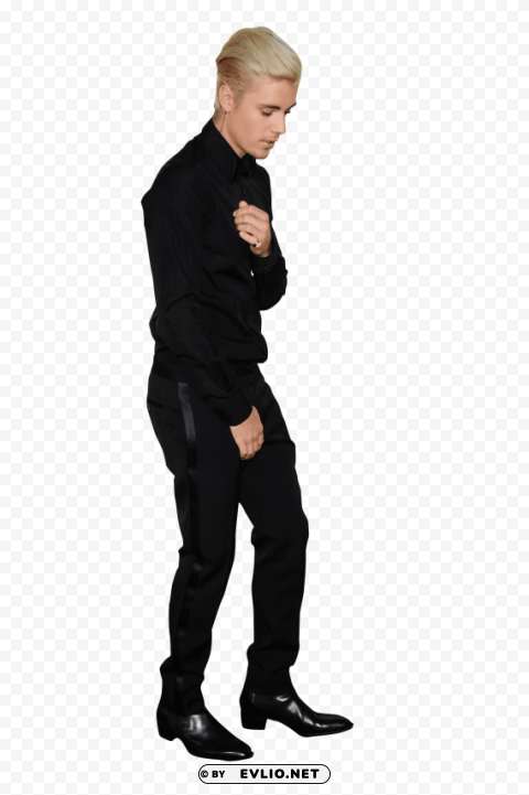 justin bieber in black PNG images with high transparency