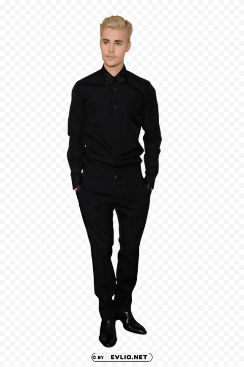justin bieber in black PNG images with no fees