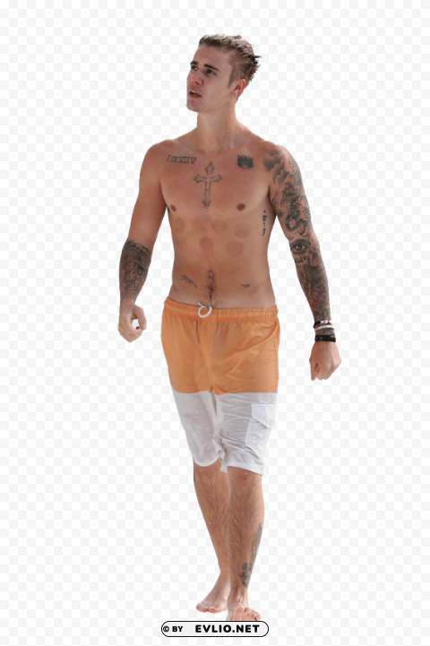 justin bieber topless PNG Isolated Subject on Transparent Background
