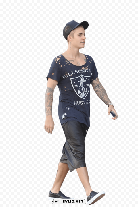justin bieber walking Transparent PNG Isolated Subject Matter