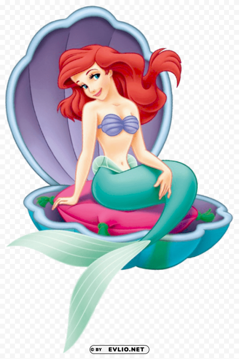 little mermaid in shell Clear background PNGs