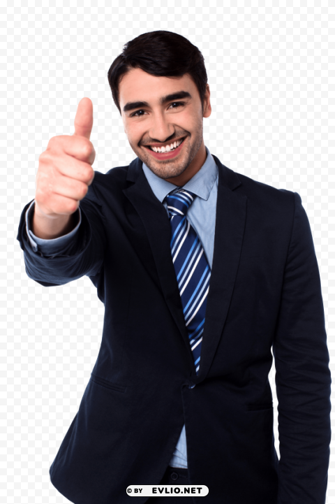 Transparent background PNG image of men pointing thumbs up PNG Image with Isolated Transparency - Image ID fba059fd