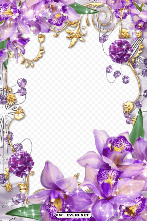 purple border frame image PNG graphics with transparent backdrop