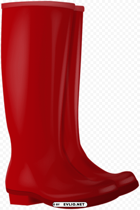 red rubber boots Transparent PNG Isolated Element