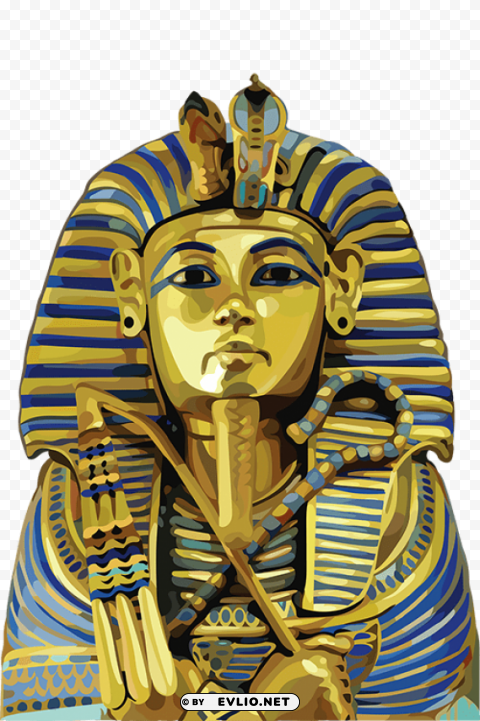 Tutankhamun Pharaoh Clean Background Isolated PNG Art