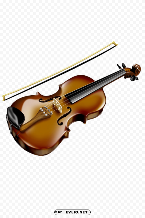 violin & bow HighResolution Isolated PNG Image