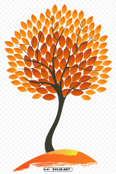 autumn tree PNG transparent graphics bundle