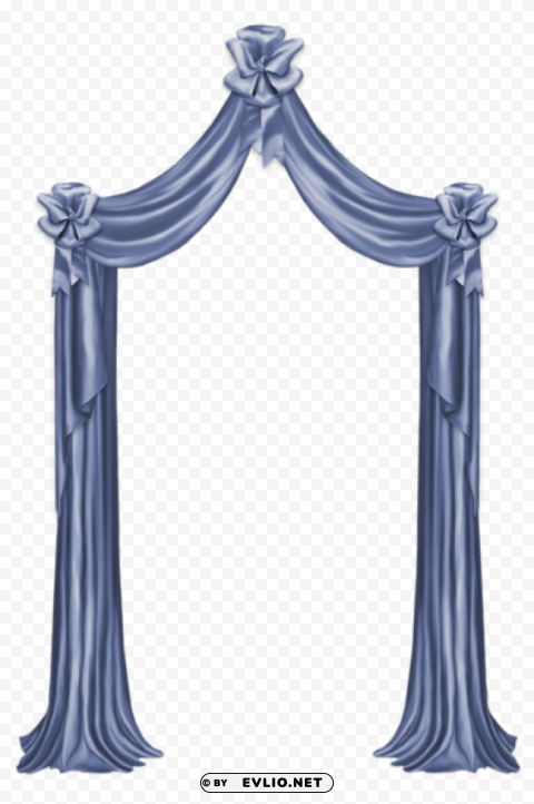 blue curtain decorpicture PNG objects