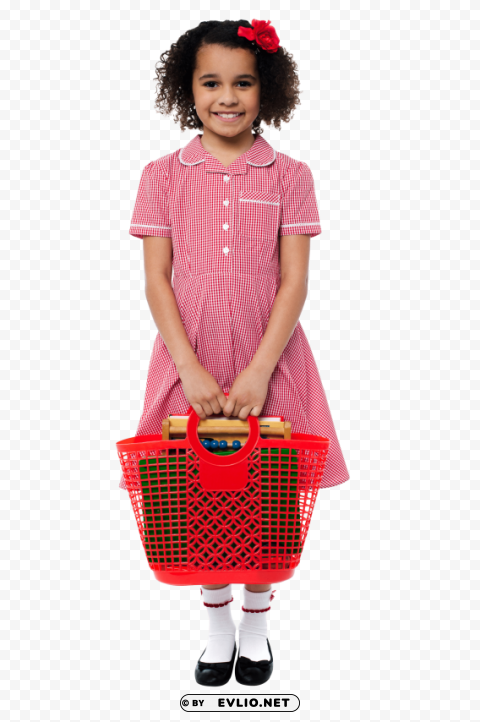 child girl PNG with isolated background
