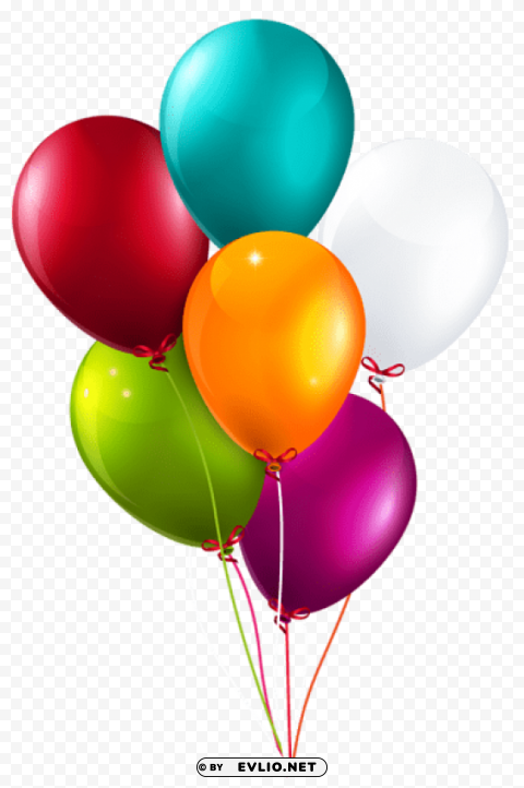 colorful balloons bunch large PNG Image with Isolated Subject