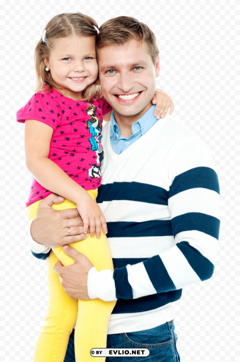 Transparent background PNG image of father and daughter Isolated Design Element in Transparent PNG - Image ID a94f08b0