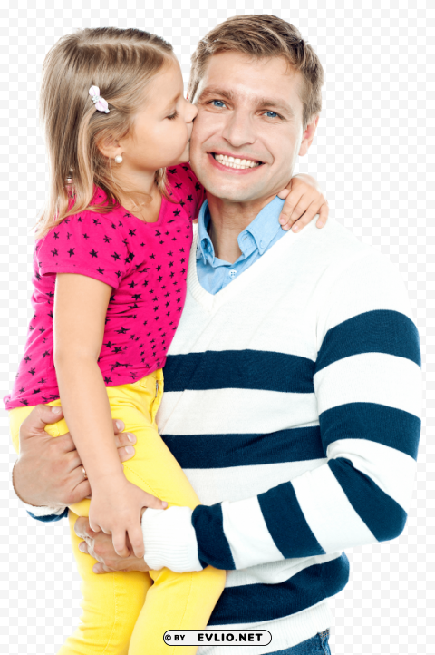 Transparent background PNG image of father and daughter Isolated Design in Transparent Background PNG - Image ID 75f91c30