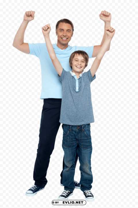 father and son Isolated Character in Transparent PNG