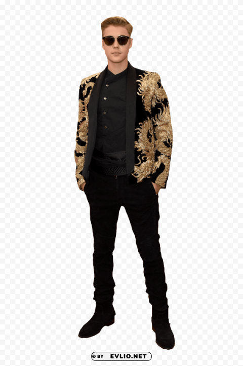 justin bieber in sunglasses PNG with clear background set