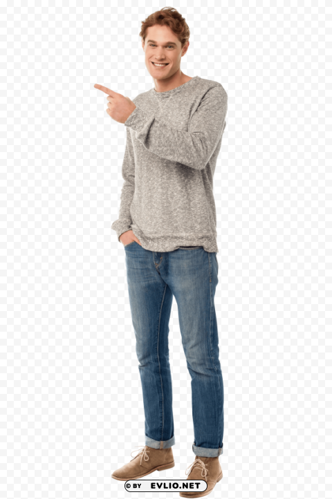 men pointing left PNG images for graphic design