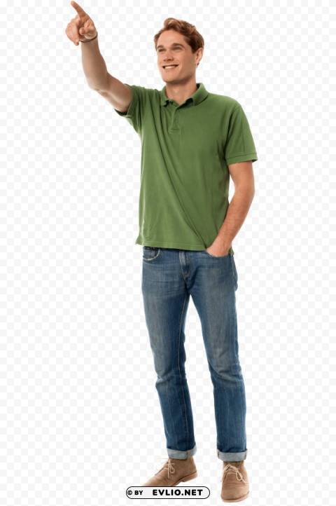 men pointing left Isolated Graphic on Clear PNG