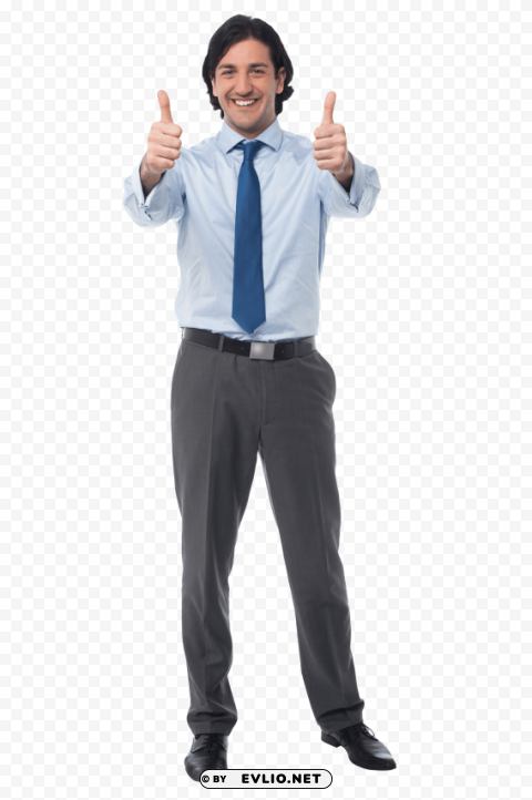 men pointing thumbs up Free PNG download